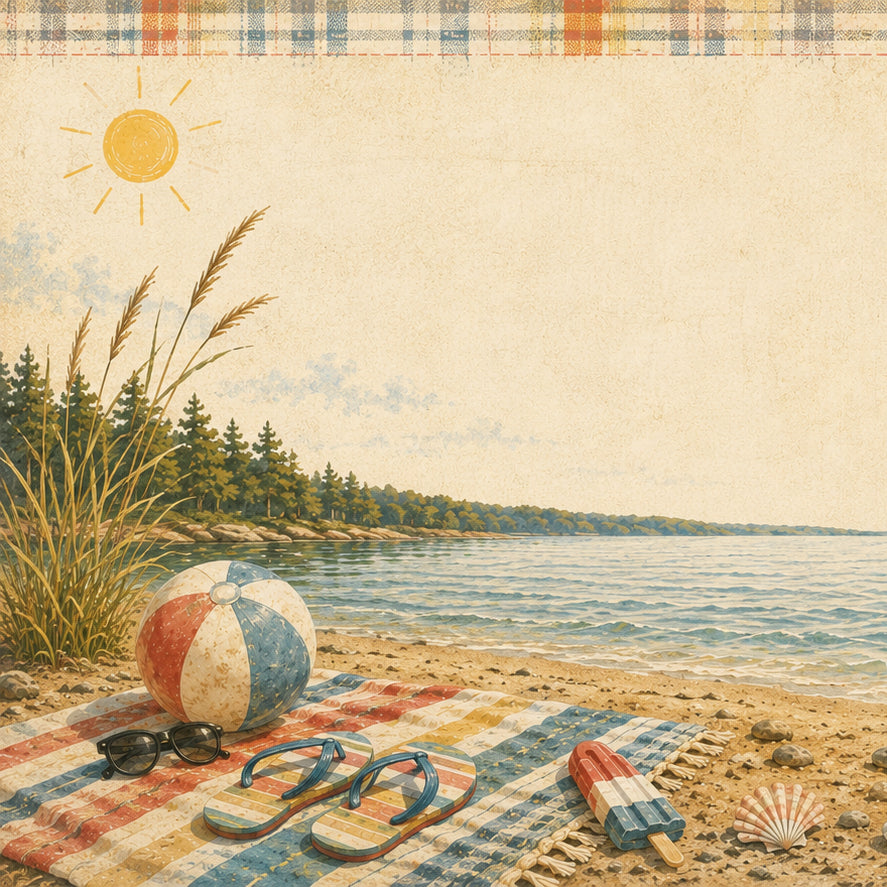 Seashell Days - Beach Blanket Afternoon 12x12