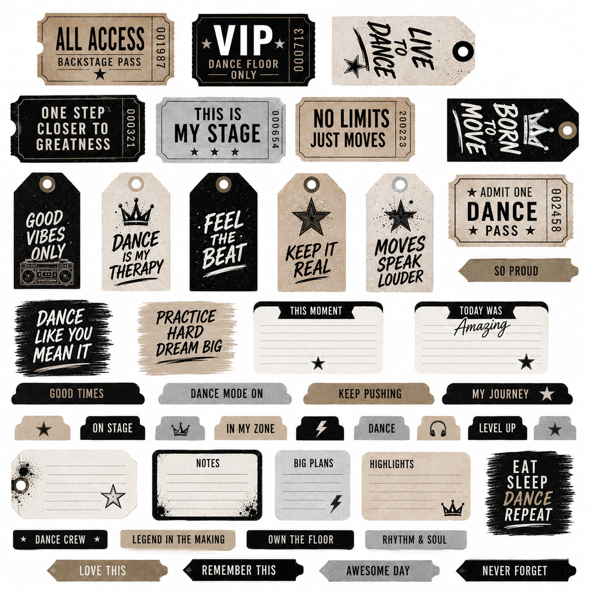 Rhythm & Power Ephemera Pack 1