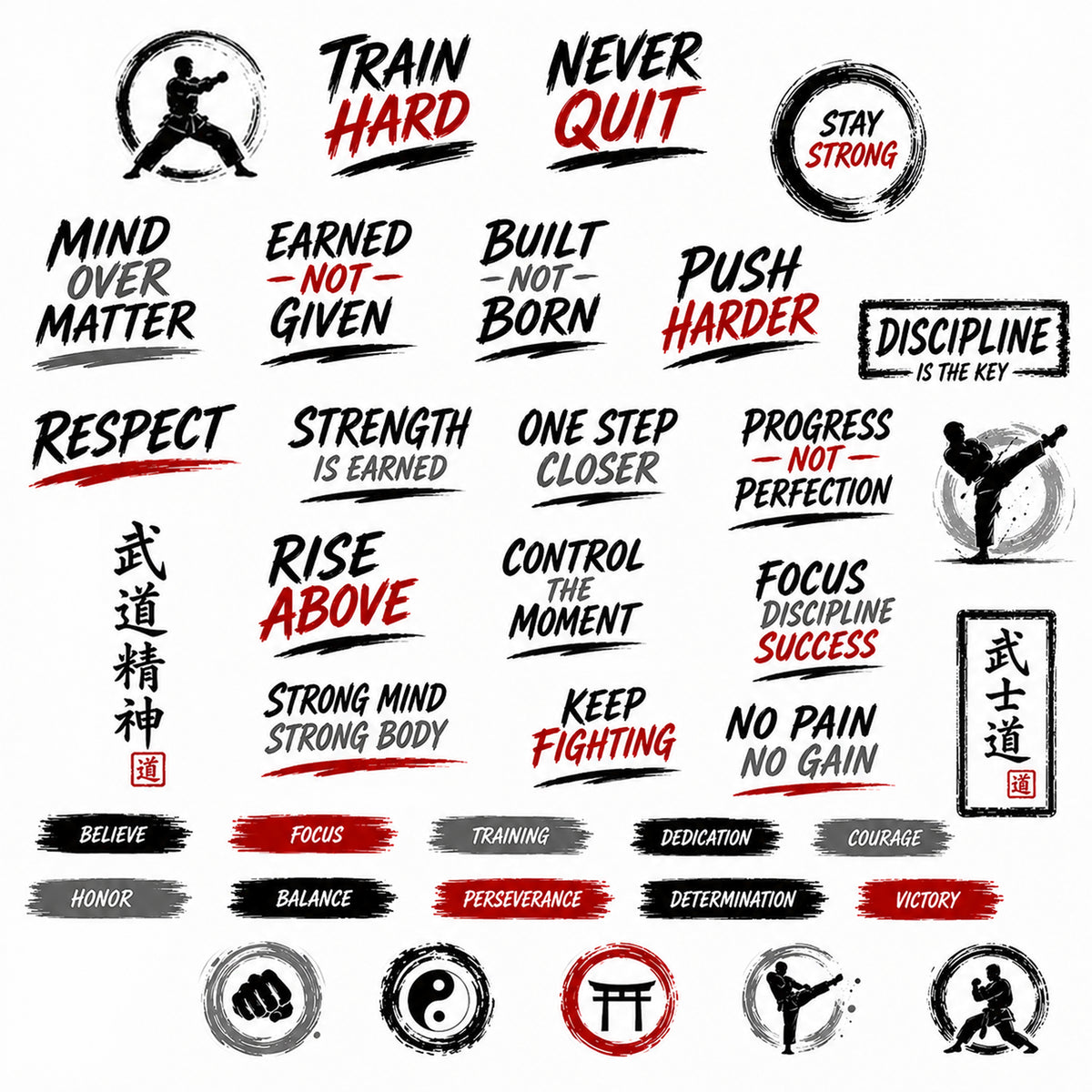 Focused & Fierce Ephemera - Martial Arts 1
