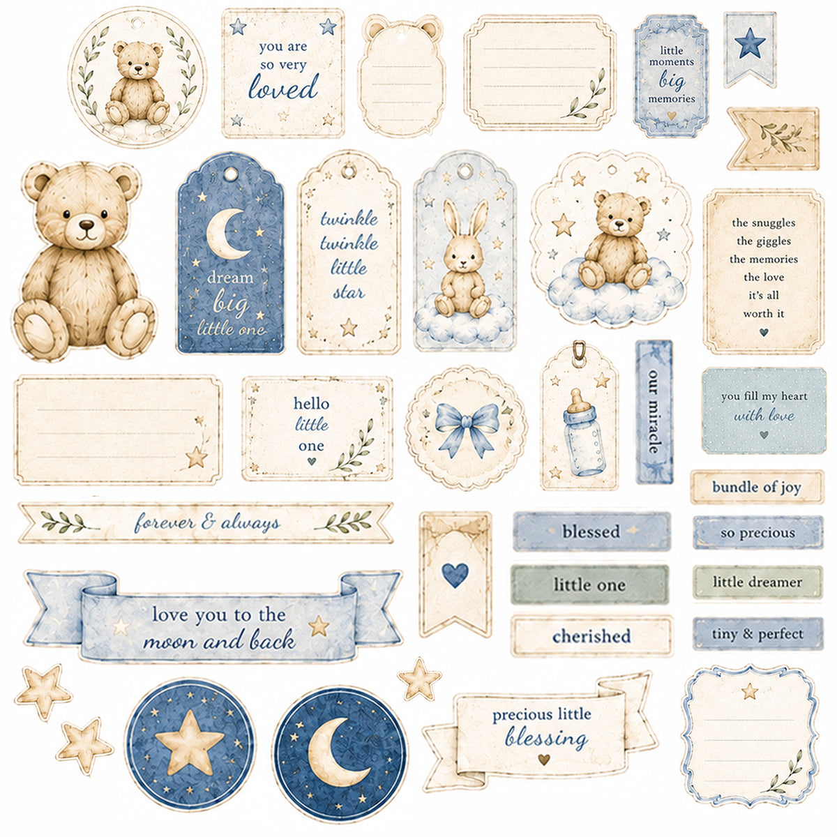 Moonbeams & Little Dreams Ephemera Pack 1