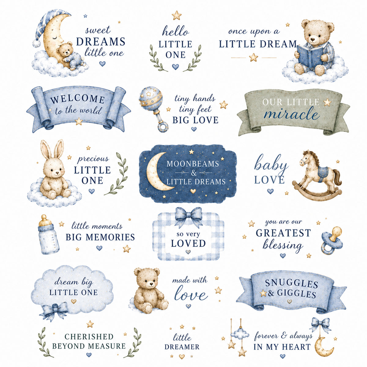 Moonbeams & Little Dreams Ephemera Pack 2