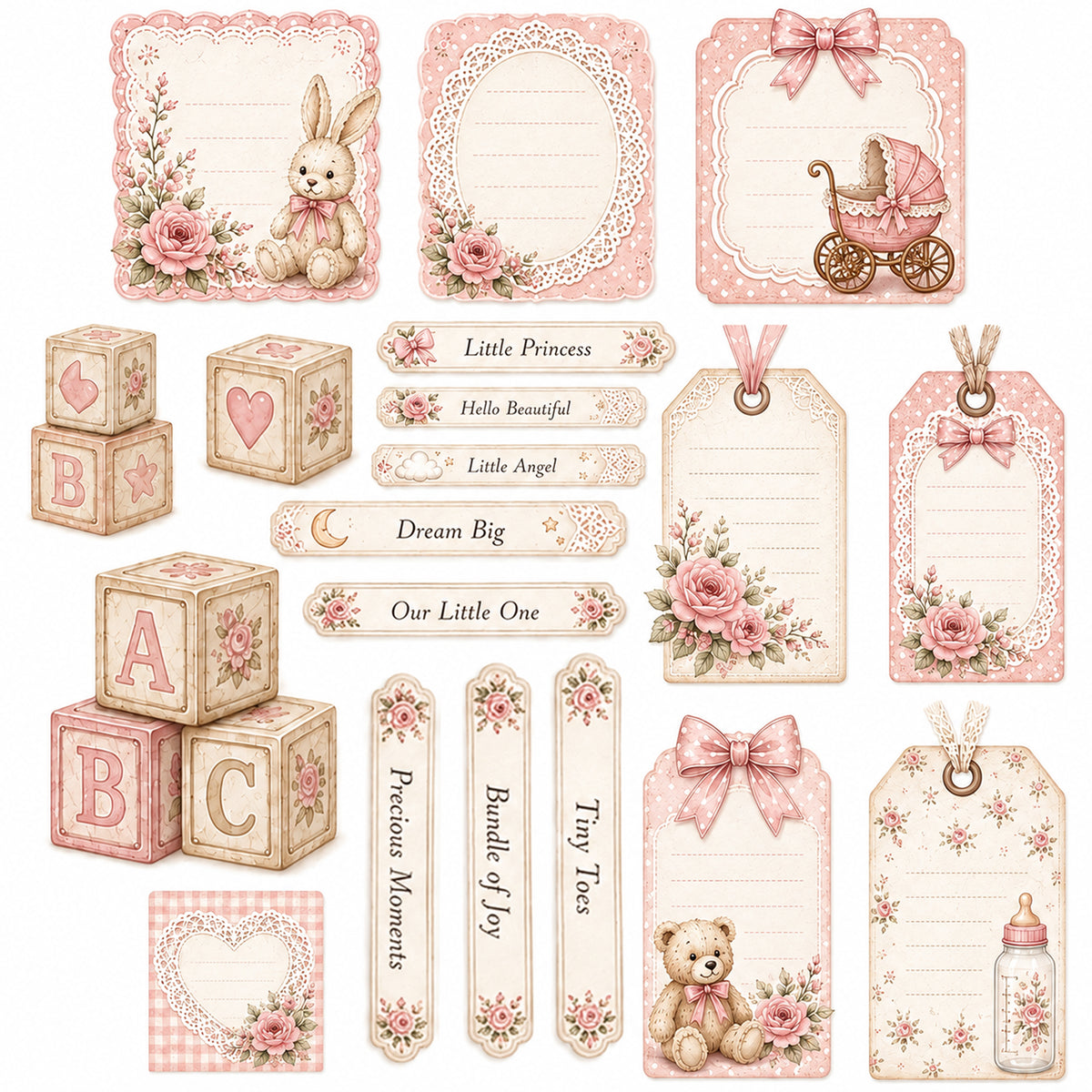 Lullabies & Lace Ephemera Pack 4
