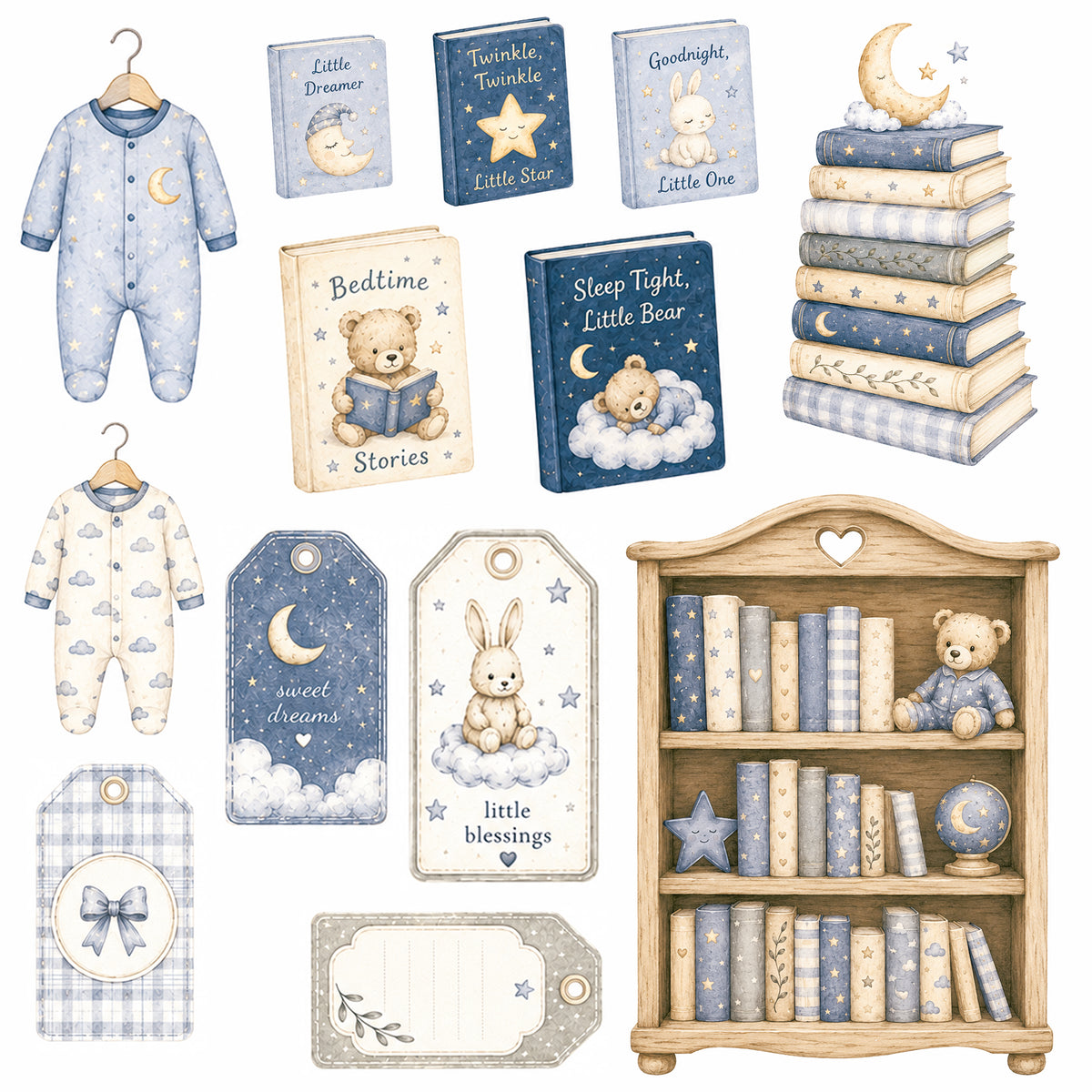 Moonbeams & Little Dreams Ephemera Pack 4