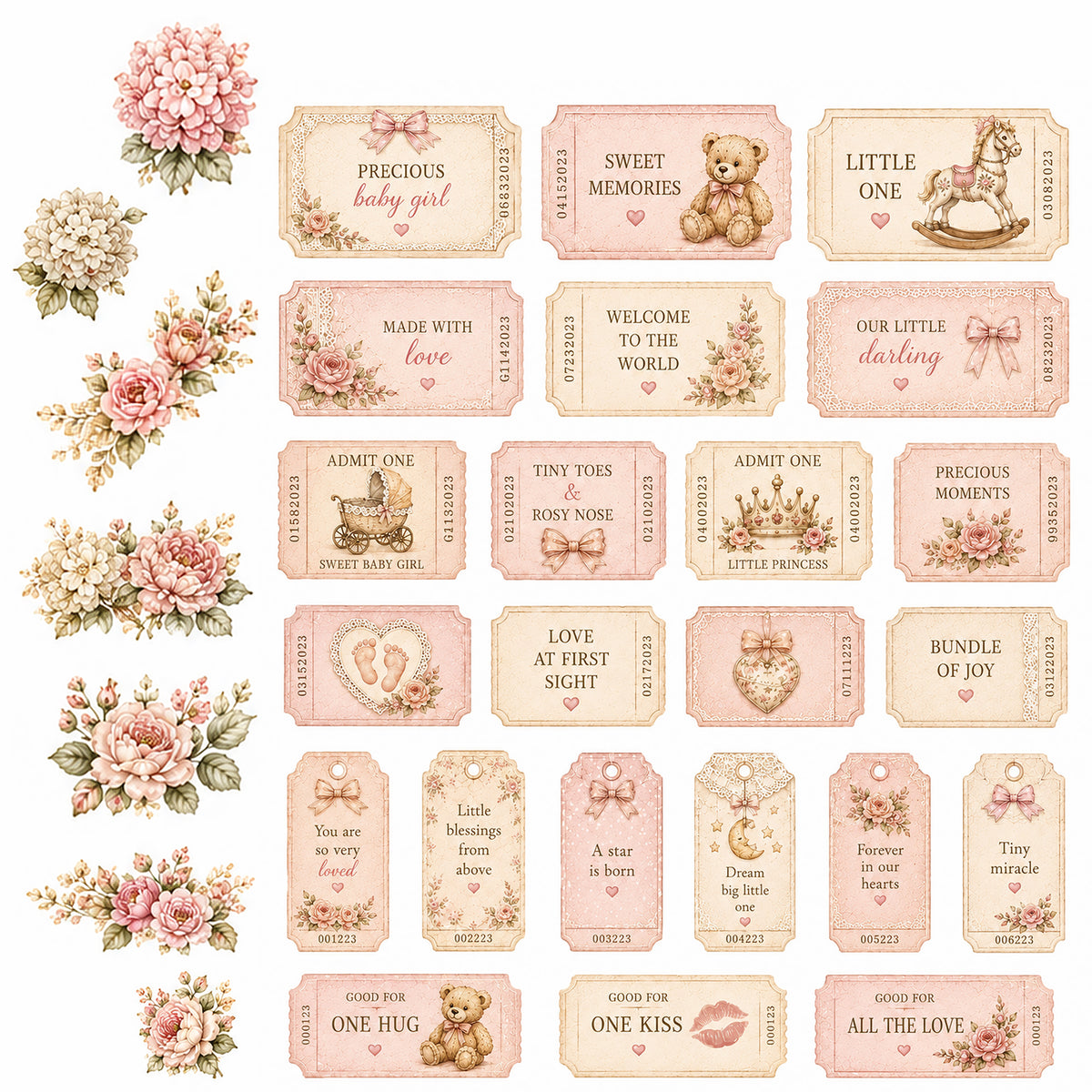 Lullabies & Lace Ephemera Pack 5