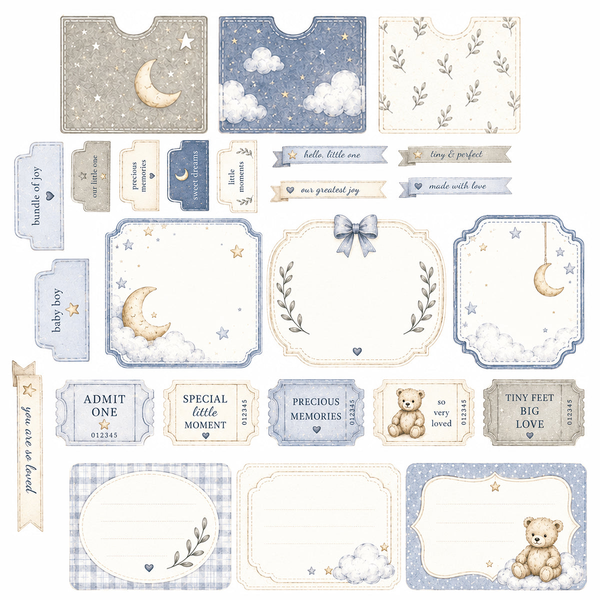 Moonbeams & Little Dreams Ephemera Pack 5