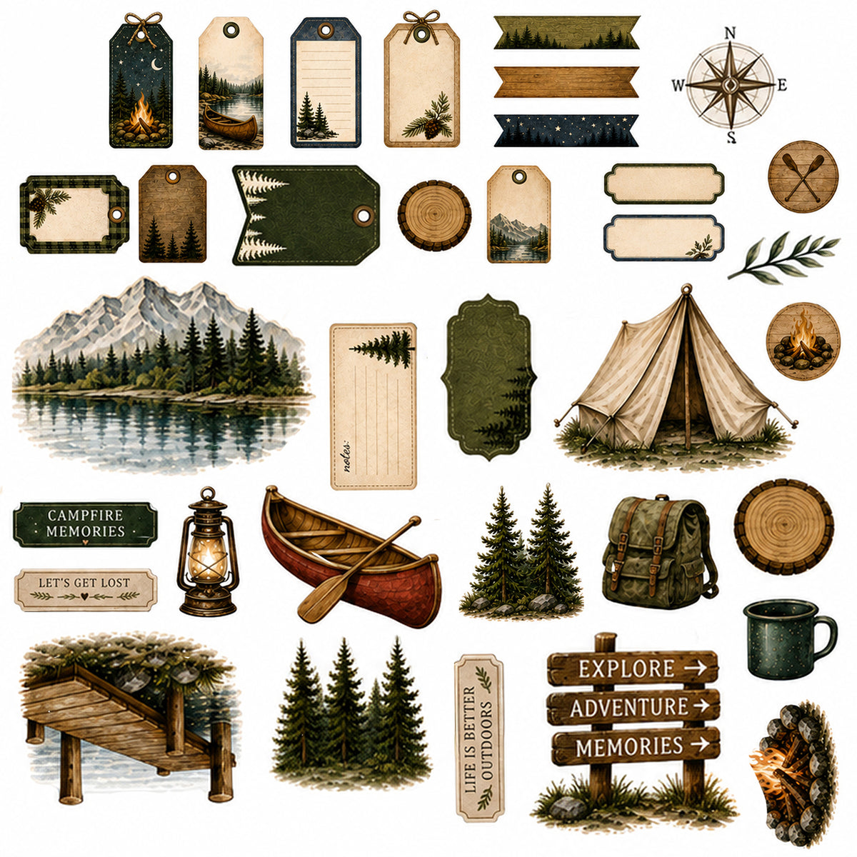 Campfire Memories - Ephemera Pack 5