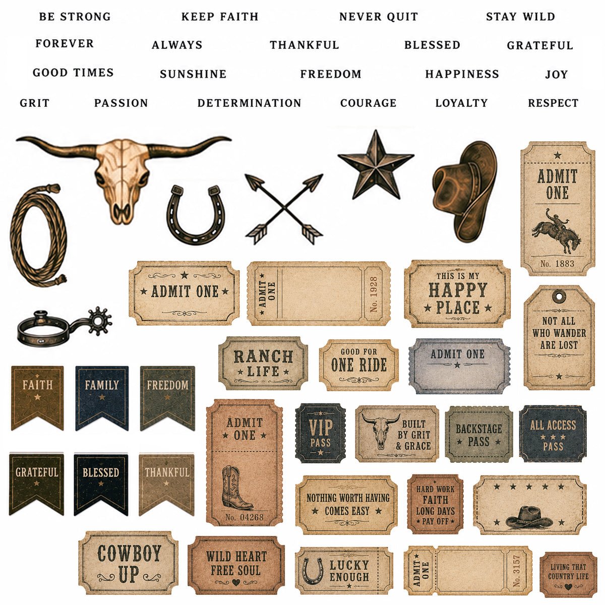 Iron Spurs Ephemera Pack 6
