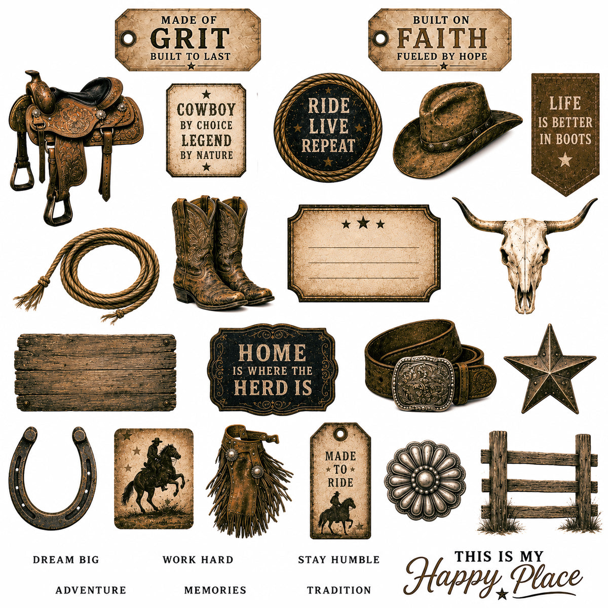 Iron Spurs Ephemera Pack 7