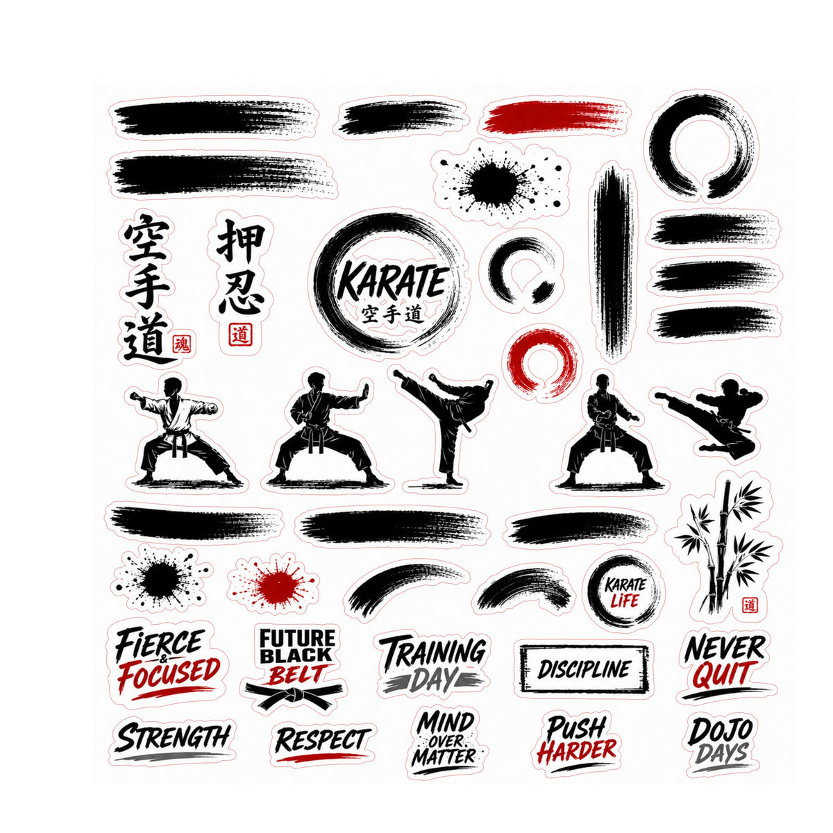 Fierce & Focused - Karate Ephemera Pack 1