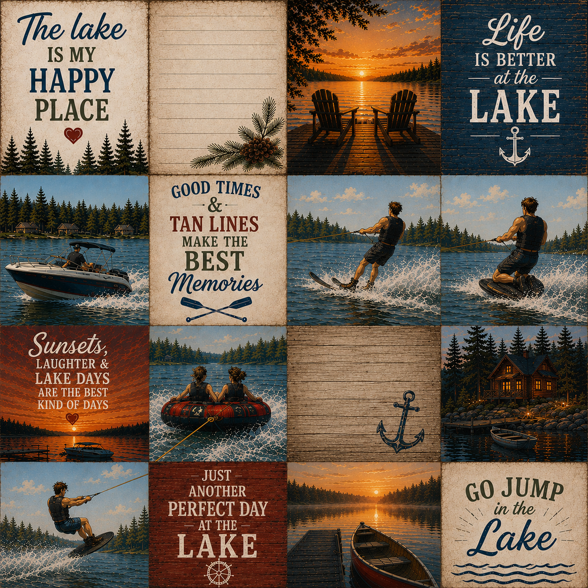 Life on the Lake 3x4 Elements
