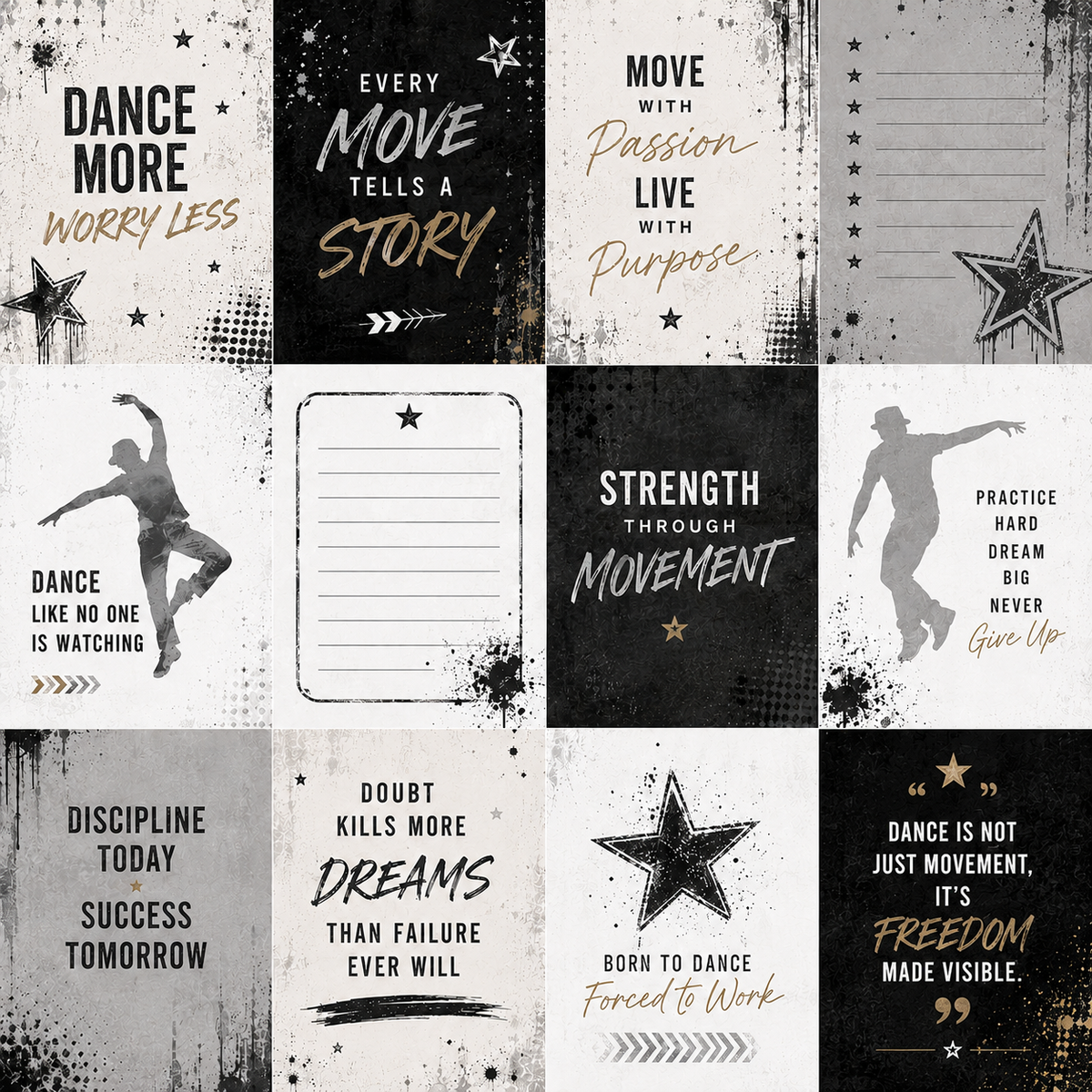 Rhythm & Power 3x4 Card (12x12 sheet)