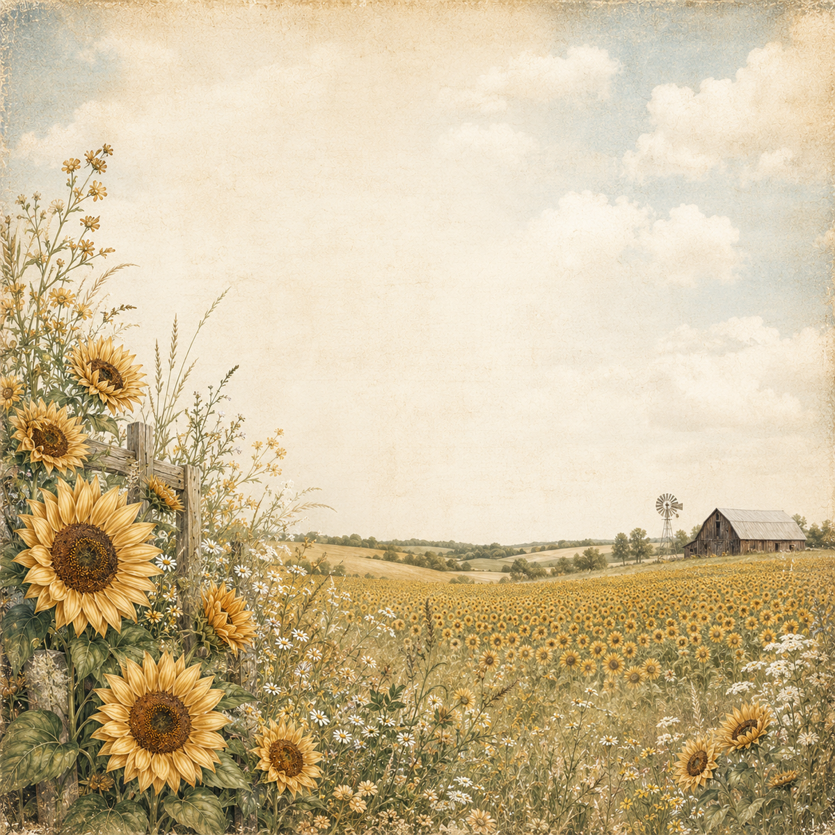 Sunflower Fields 12x12 Collection