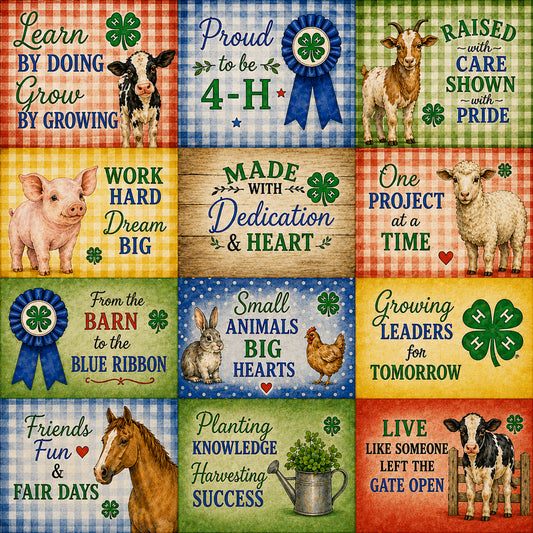 Clover & Champions -A 4-H Inspired Collection - 3x4 Livestock Sheet