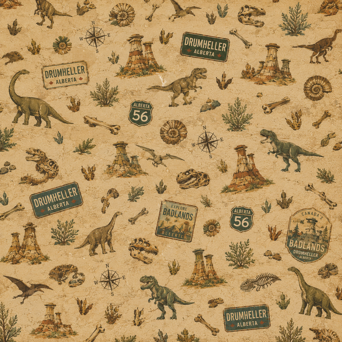 BIG Things, Small Towns - Drumheller Collection (6 single sided papers and Ephemera 1)