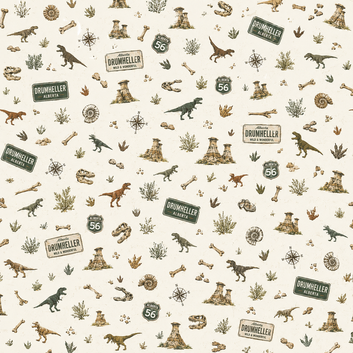 BIG Things, Small Towns - Drumheller Collection (6 single sided papers and Ephemera 1)