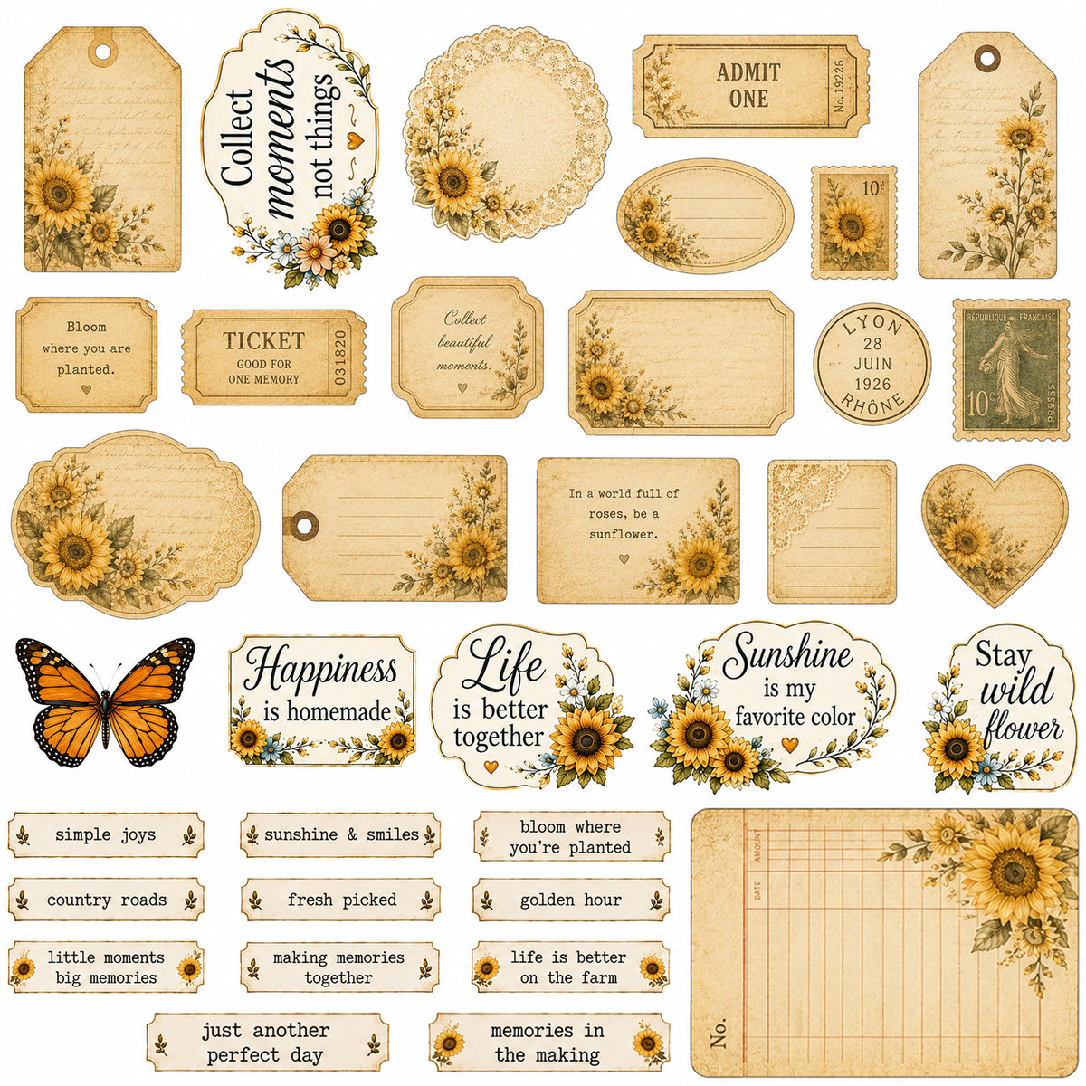 Sunflower Fields Ephemera 1