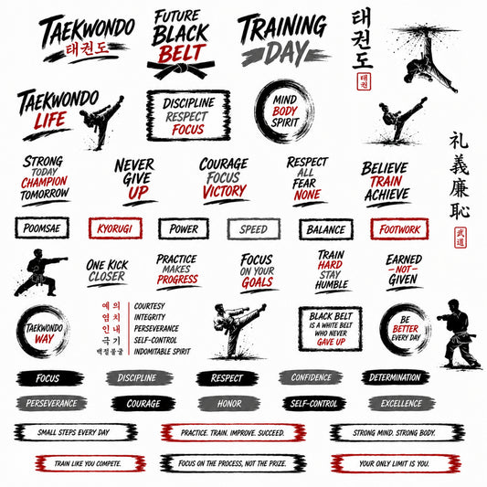 Fierce & Focused - Taekwondo Ephemera Pack 1