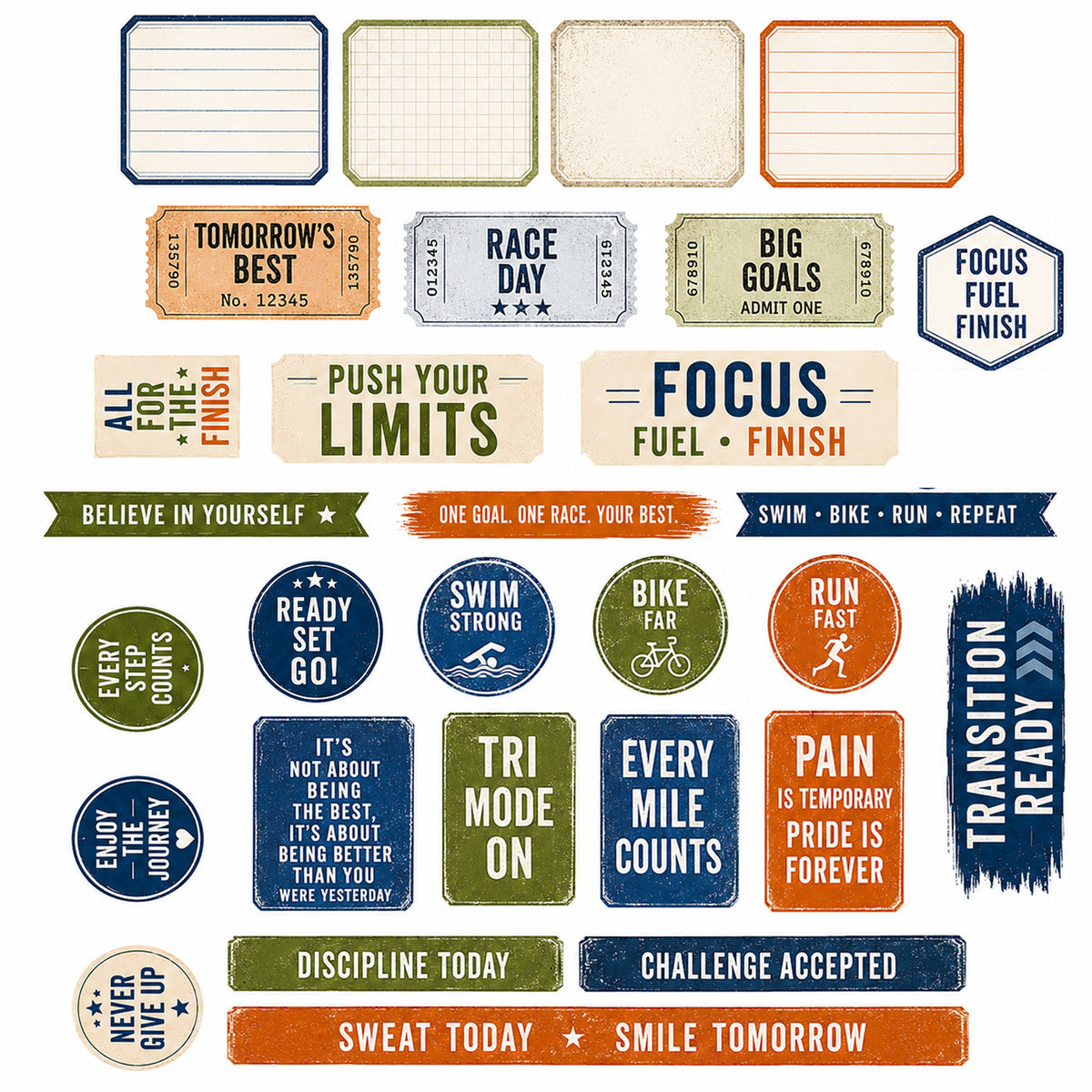 Chasing the Finish Line – Ephemera Pack 1