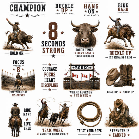 8 Seconds Strong - Ephemera Pack 2