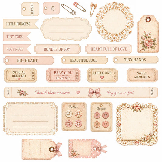Lullabies & Lace Ephemera Pack 2
