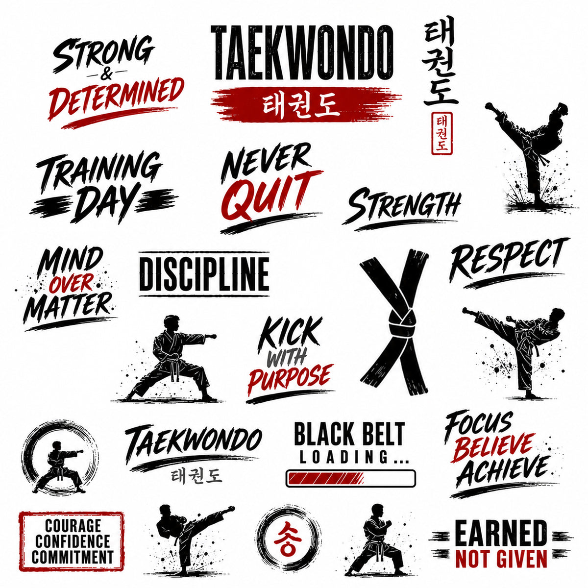Fierce & Focused - Taekwondo Ephemera Pack 3