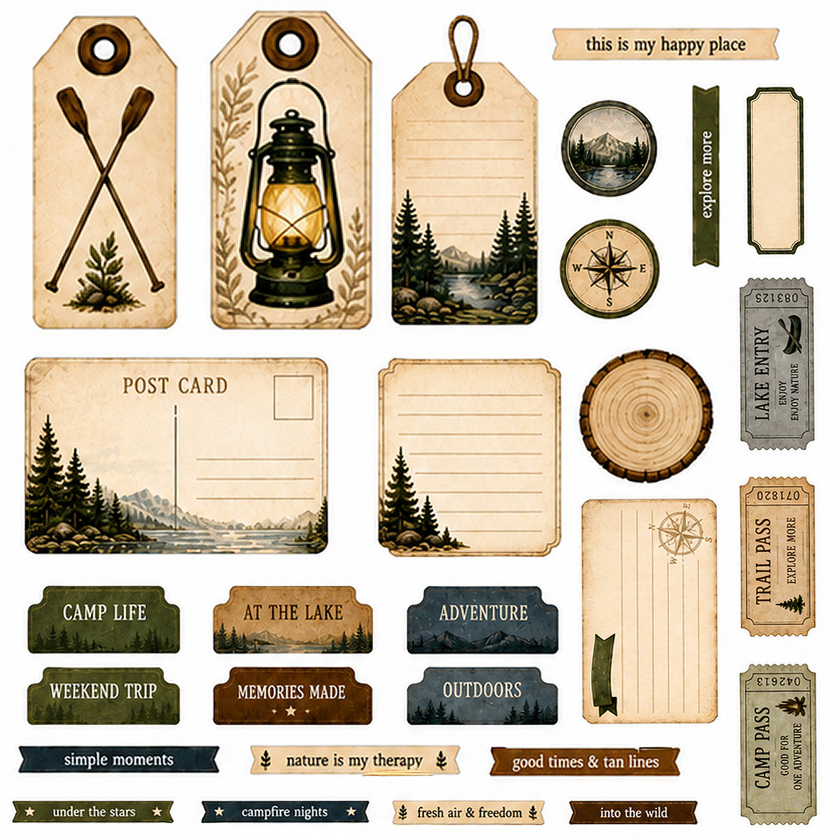 Campfire Memories - Ephemera Pack 3