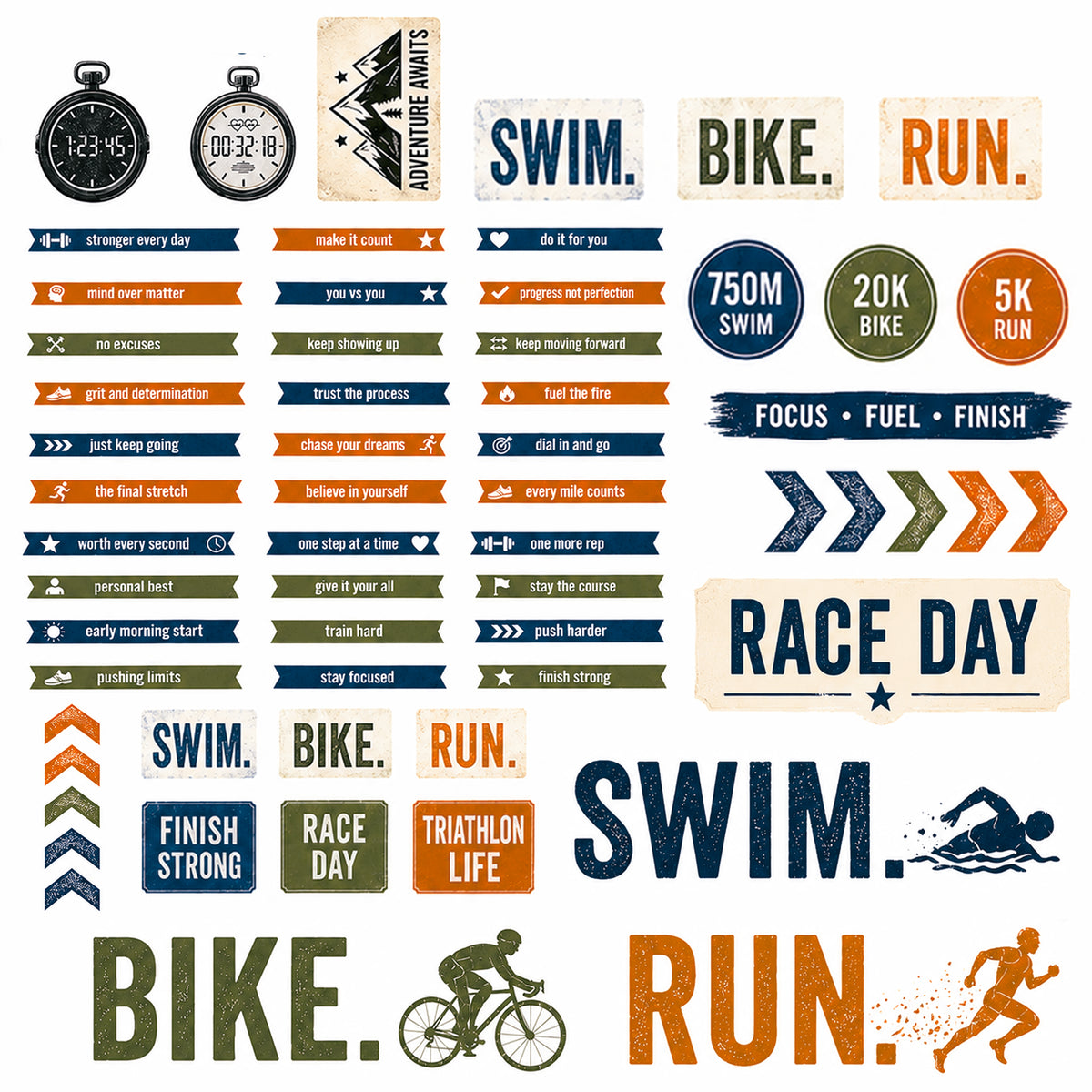 Chasing the Finish Line – Ephemera Pack 4