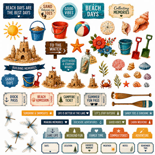 Seashell Days - Ephemera Pack 4