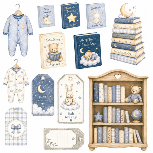 Moonbeams & Little Dreams Ephemera Pack 4