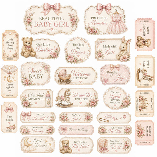 Lullabies & Lace Ephemera Pack 7