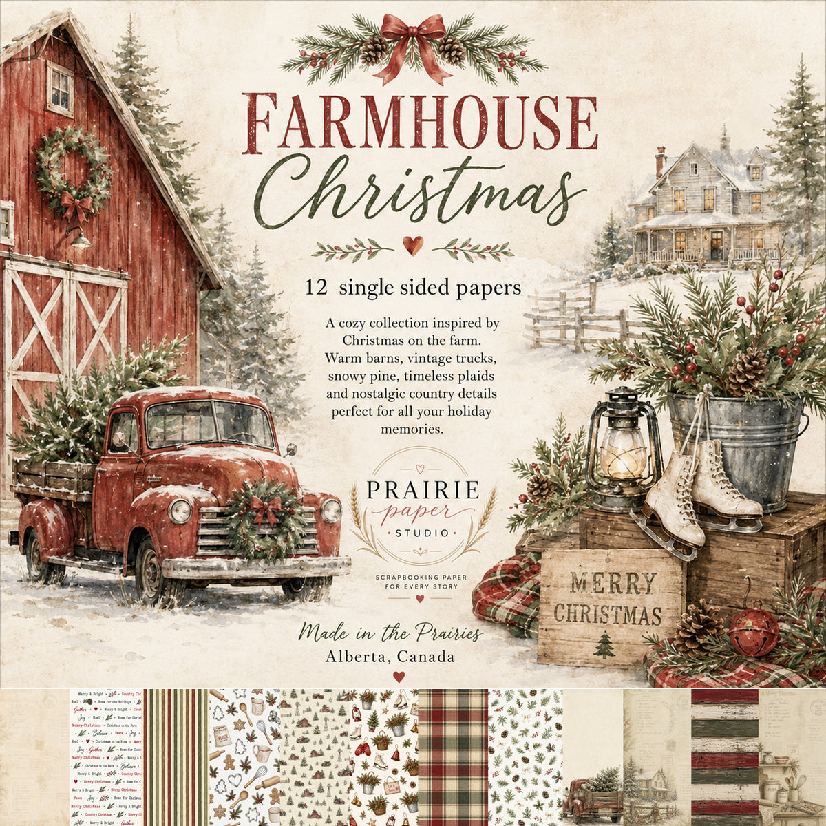 Farmhouse Christmas 12x12 Collection