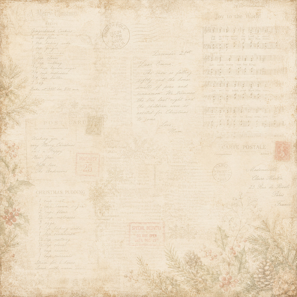 Farmhouse Christmas 12x12 Collection