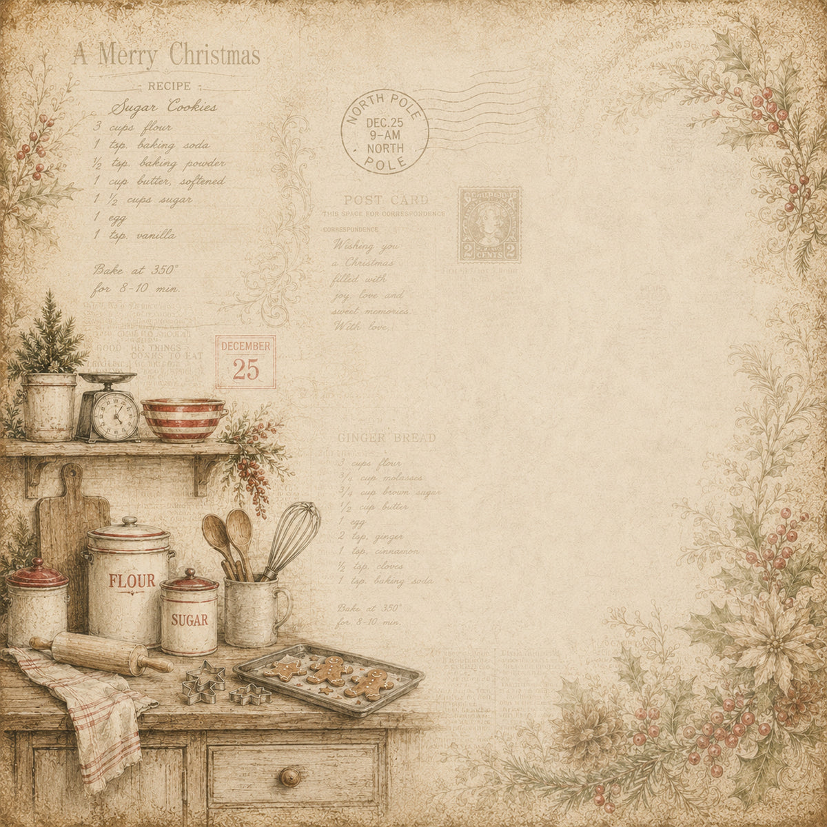 Farmhouse Christmas 12x12 Collection
