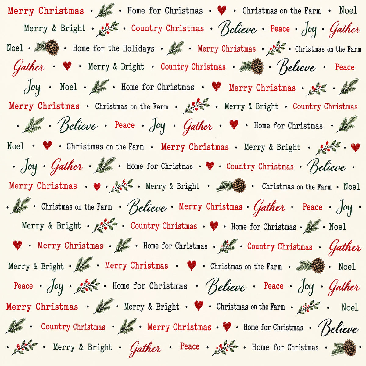 Farmhouse Christmas 12x12 Collection