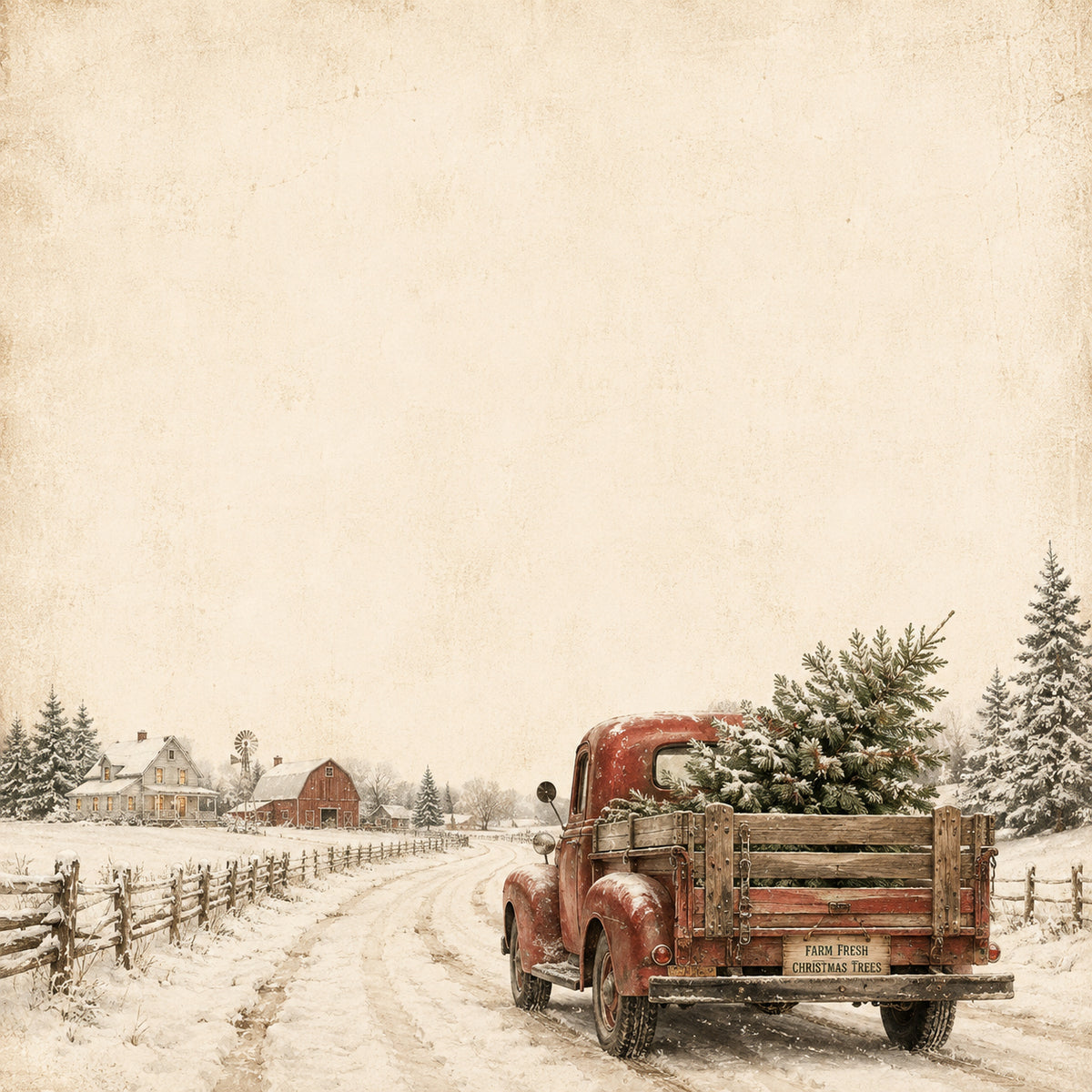 Farmhouse Christmas 12x12 Collection