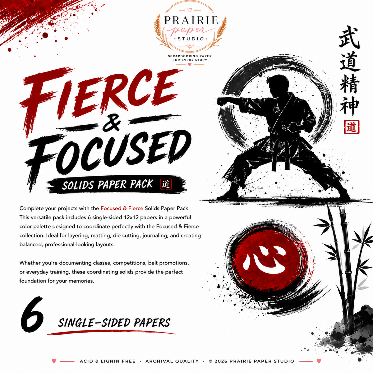 Fierce & Focused - Solids Paper