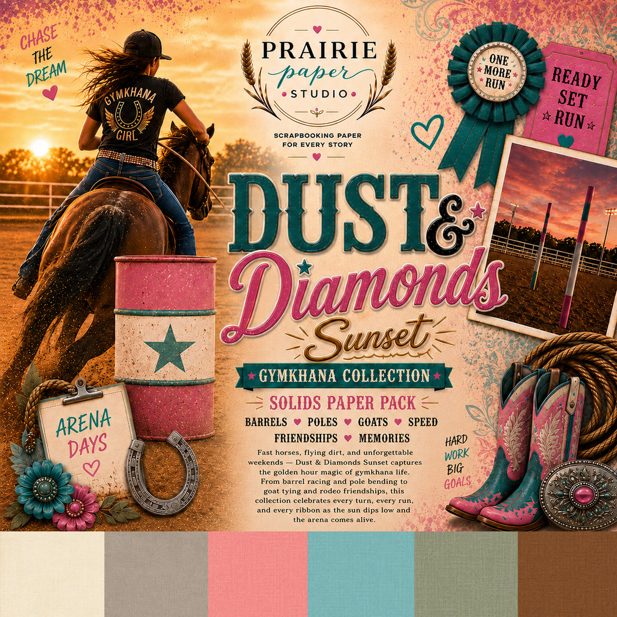 Dust & Dimond's - A Sunset Solids Paper Collection