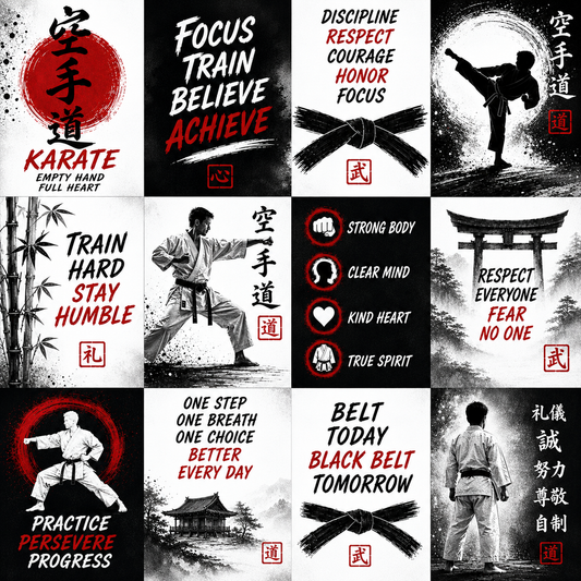 Fierce & Focused - 3x4 Cards - Karate