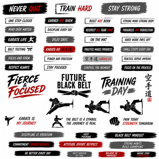 Fierce & Focused - Karate Ephemera Pack 3