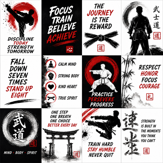Fierce & Focused - 3x4 Cards - Martial Arts