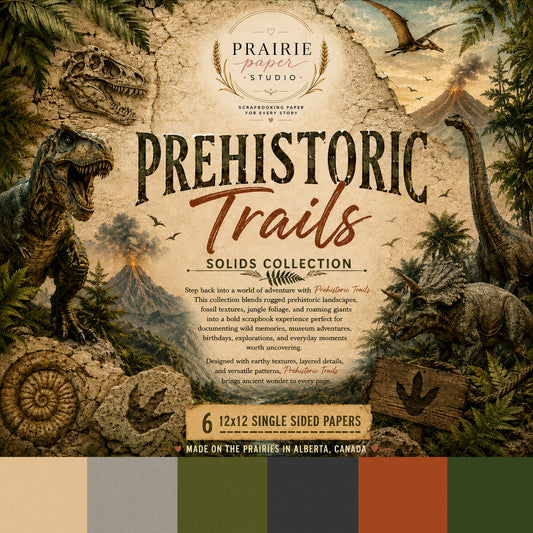 Prehistoric Trails Solids – 6 Single-Sided 12x12 Papers