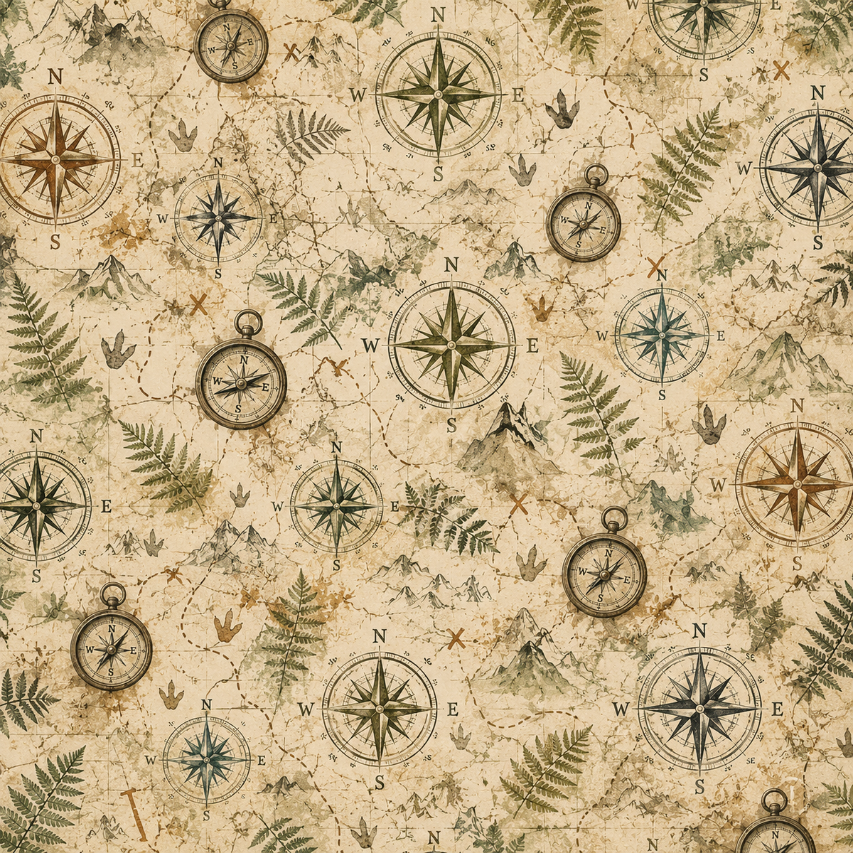 Prehistoric Trails – 12 Single-Sided 12x12 Papers