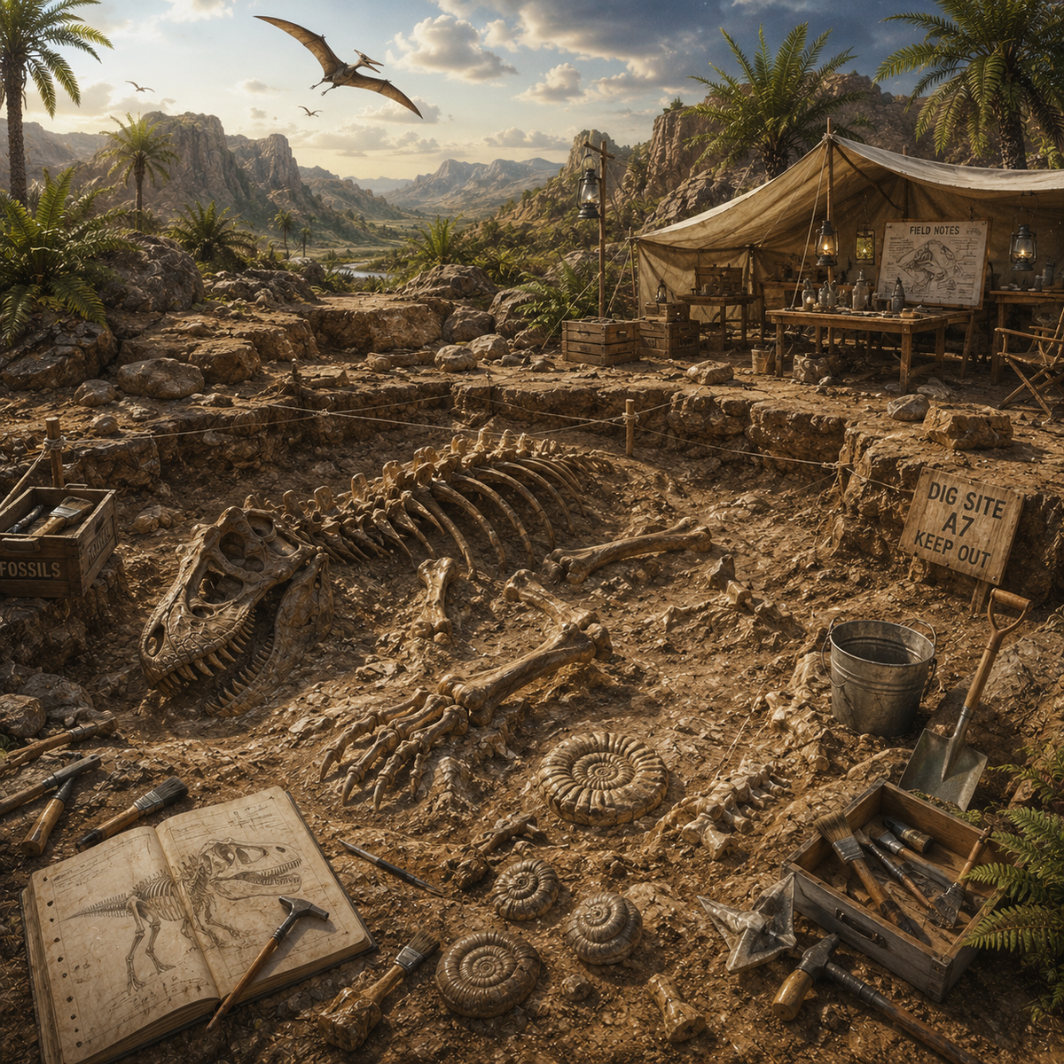 Prehistoric Trails – 12 Single-Sided 12x12 Papers