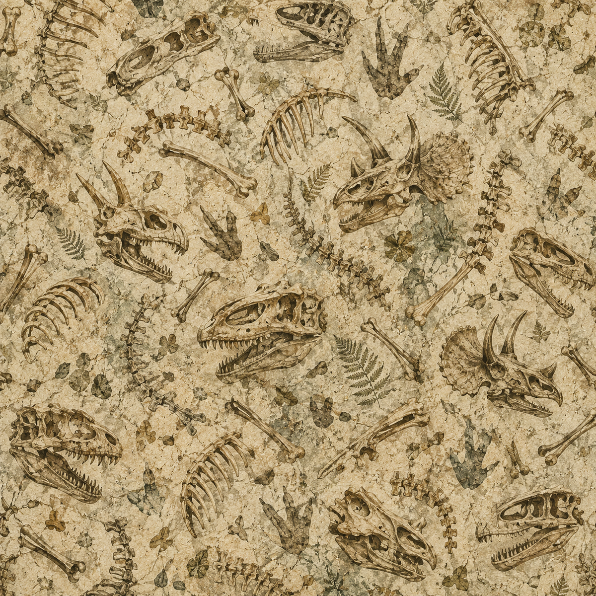 Prehistoric Trails – 12 Single-Sided 12x12 Papers
