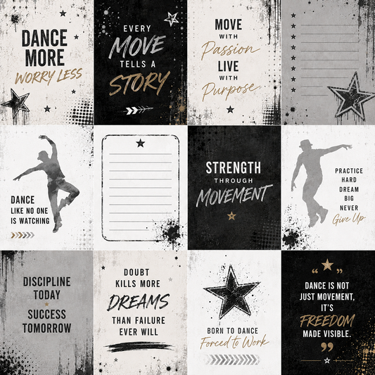Rhythm & Power 3x4 Card (12x12 sheet)