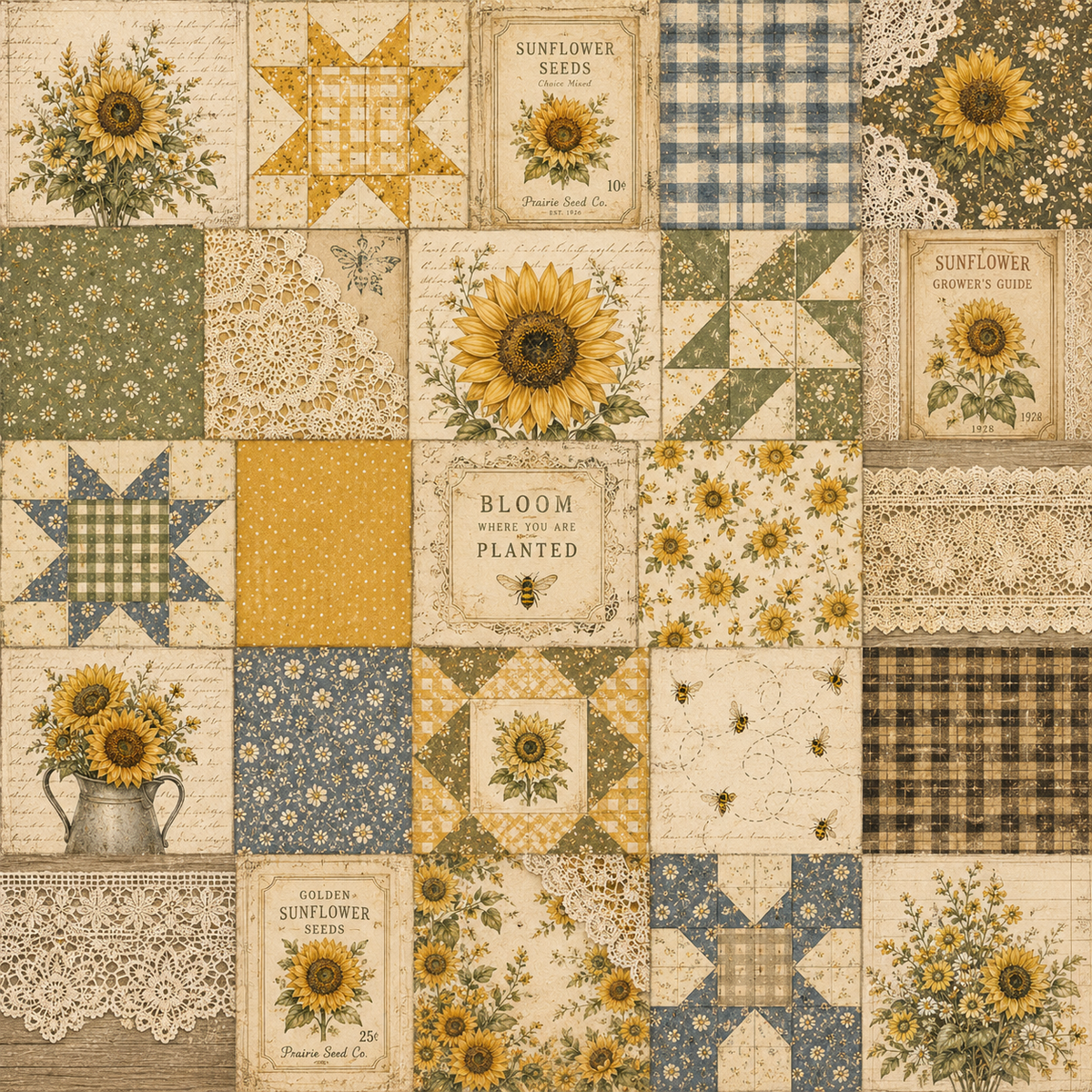 Sunflower Fields 12x12 Collection