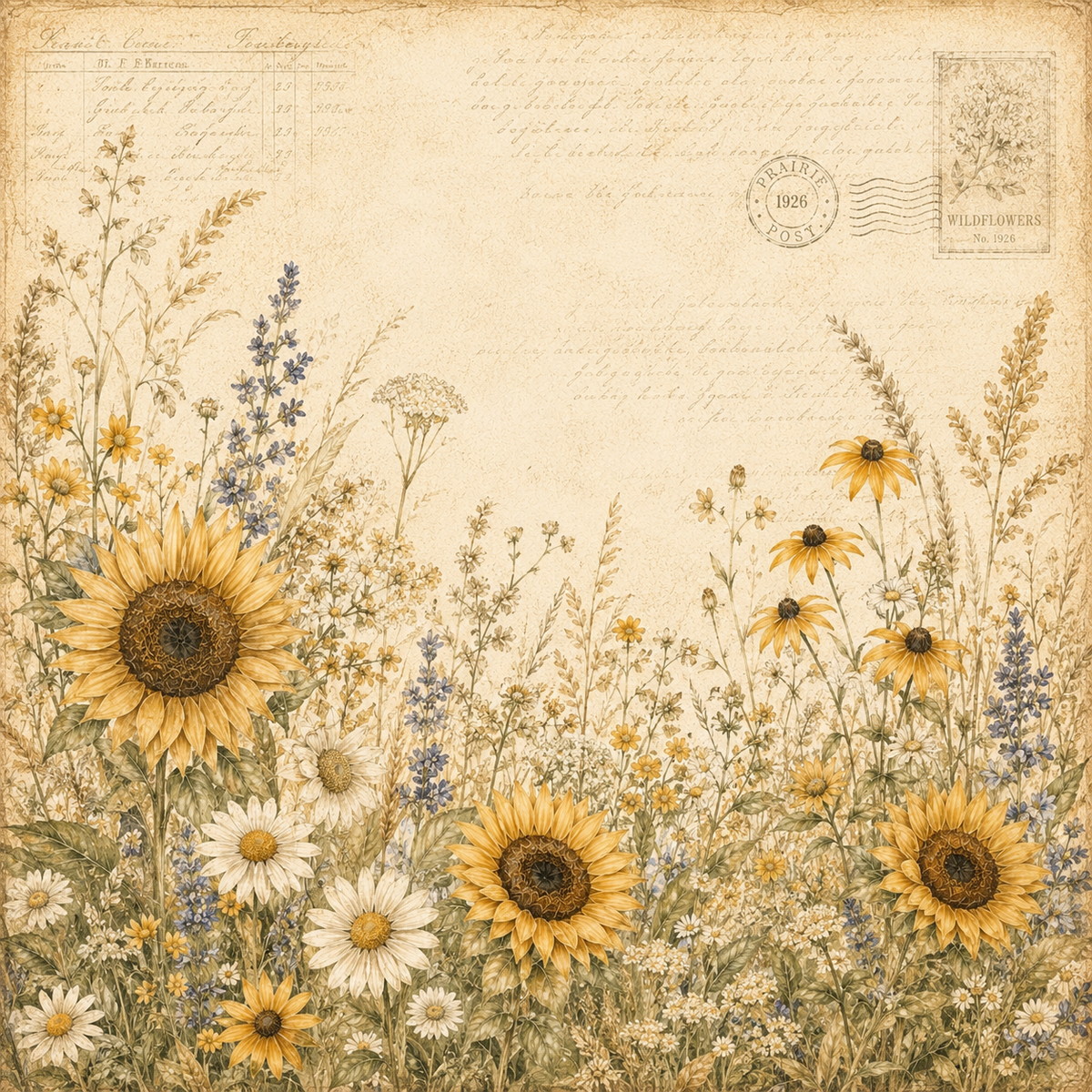 Sunflower Fields 12x12 Collection