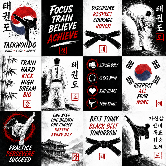 Fierce & Focused - 3x4 Cards - Taekwondo