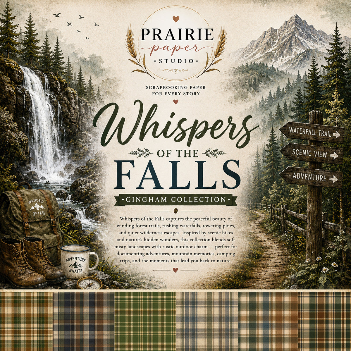 Whispers of the Falls Gingham Collection